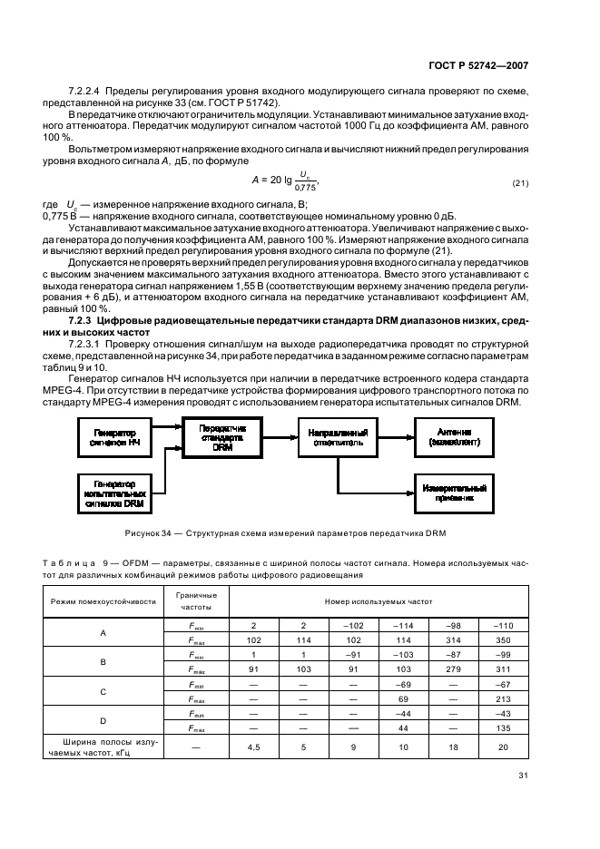 ГОСТ Р 52742-2007 Каналы и тракты звукового вещания. Типовые структуры. Основные параметры качества. Методы измерений (фото 34 из 44)