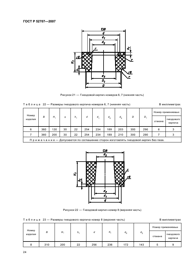 ГОСТ Р 52707-2007 Огнеупоры для разливки стали. Изделия огнеупорные для шиберных затворов сталеразливочных ковшей. Технические условия (фото 27 из 49)