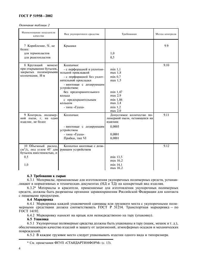 ГОСТ Р 51958-2002 Средства укупорочные полимерные. Общие технические условия (фото 6 из 20)