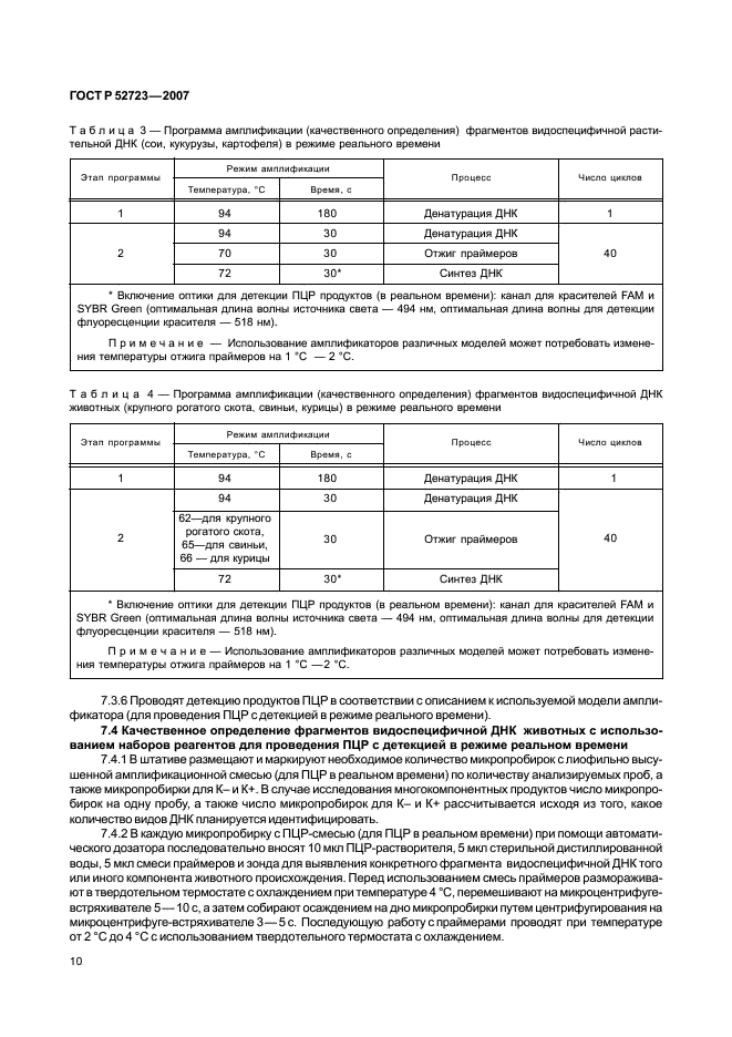 ГОСТ Р 52723-2007 Продукты пищевые и корма. Экспресс-метод определения сырьевого состава (молекулярный) (фото 14 из 21)