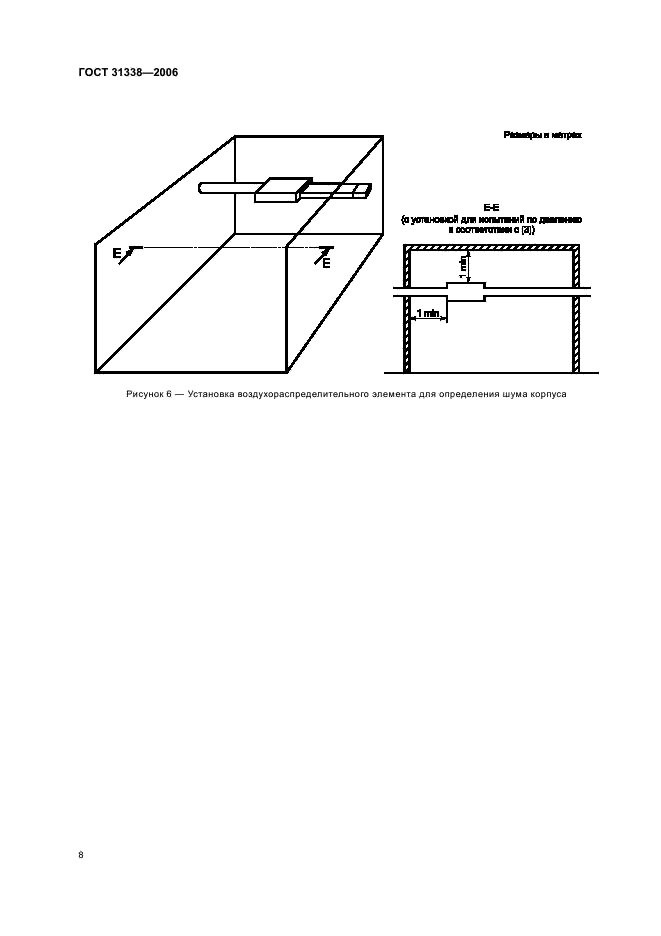 ГОСТ 31338-2006 Акустика. Определение уровней звуковой мощности воздухораспределительного оборудования, демпферов и клапанов в реверберационном помещении (фото 12 из 16)