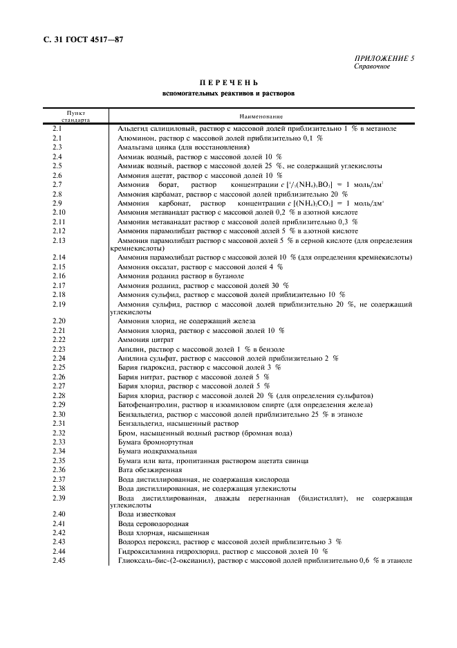 ГОСТ 4517-87 Реактивы. Методы приготовления вспомогательных реактивов и растворов, применяемых при анализе (фото 32 из 36)