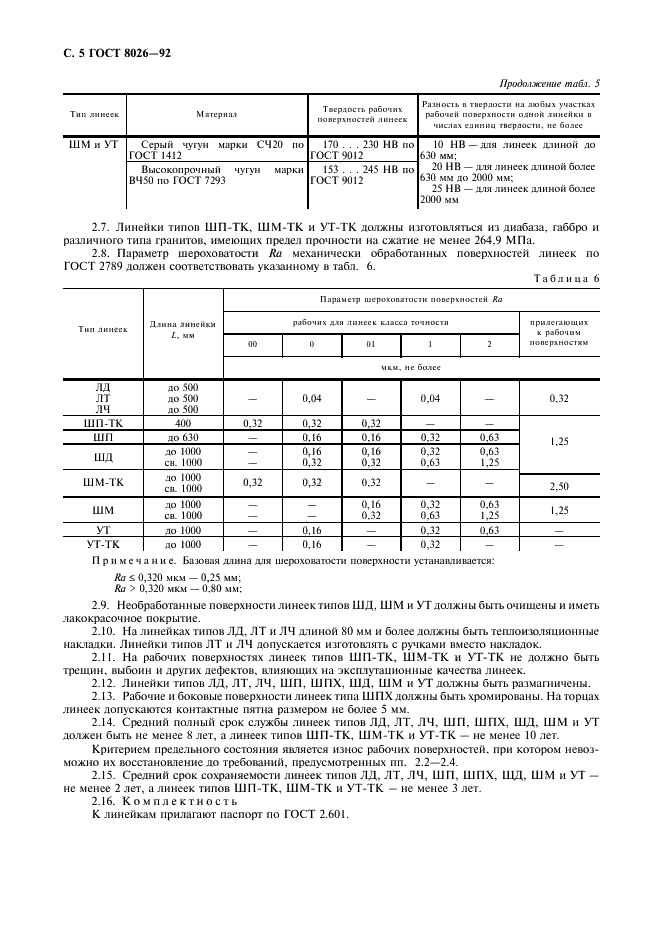 ГОСТ 8026-92 Линейки поверочные. Технические условия (фото 6 из 11)