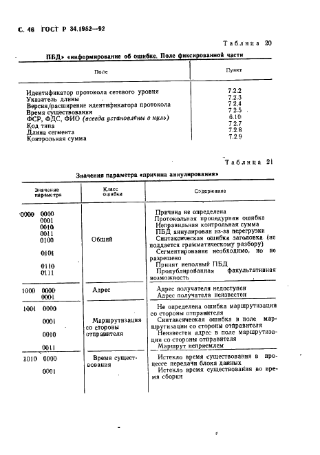 ГОСТ Р 34.1952-92 Информационная технология. Взаимосвязь открытых систем. Протокол для обеспечения услуг сетевого уровня в режиме без установления соединения (фото 47 из 89)
