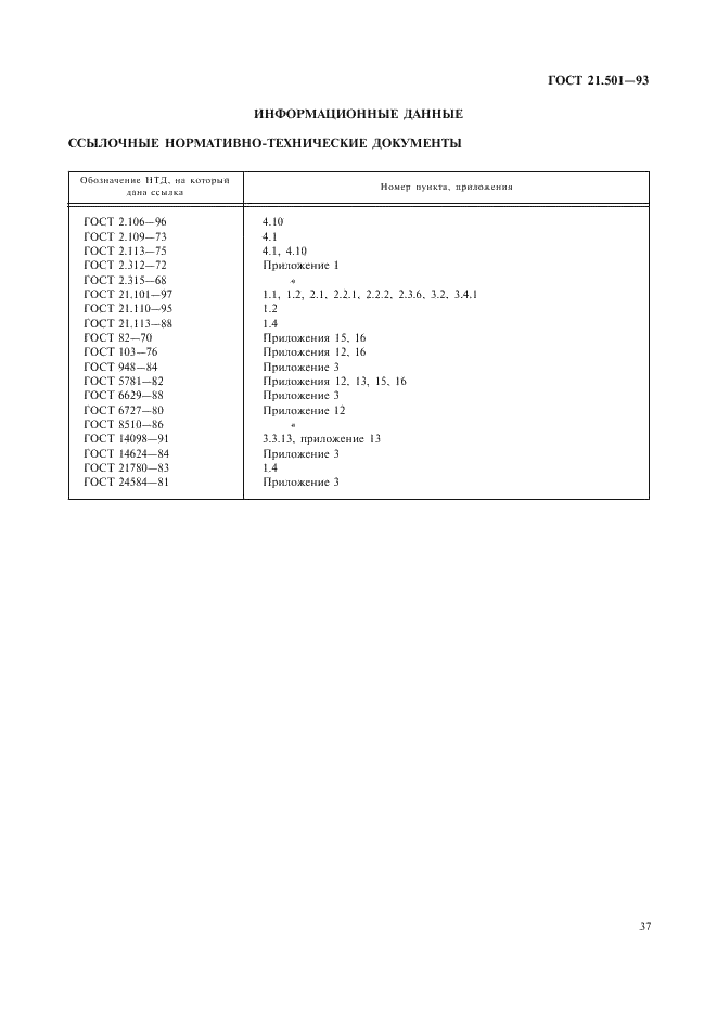 ГОСТ 21.501-93 Система проектной документации для строительства. Правила выполнения архитектурно-строительных рабочих чертежей (фото 39 из 40)