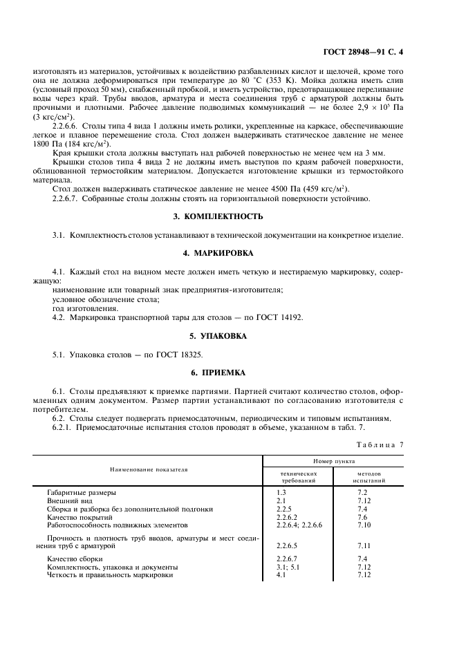 ГОСТ 28948-91 Столы лабораторные для работы с радиоактивными веществами. Технические условия (фото 5 из 8)