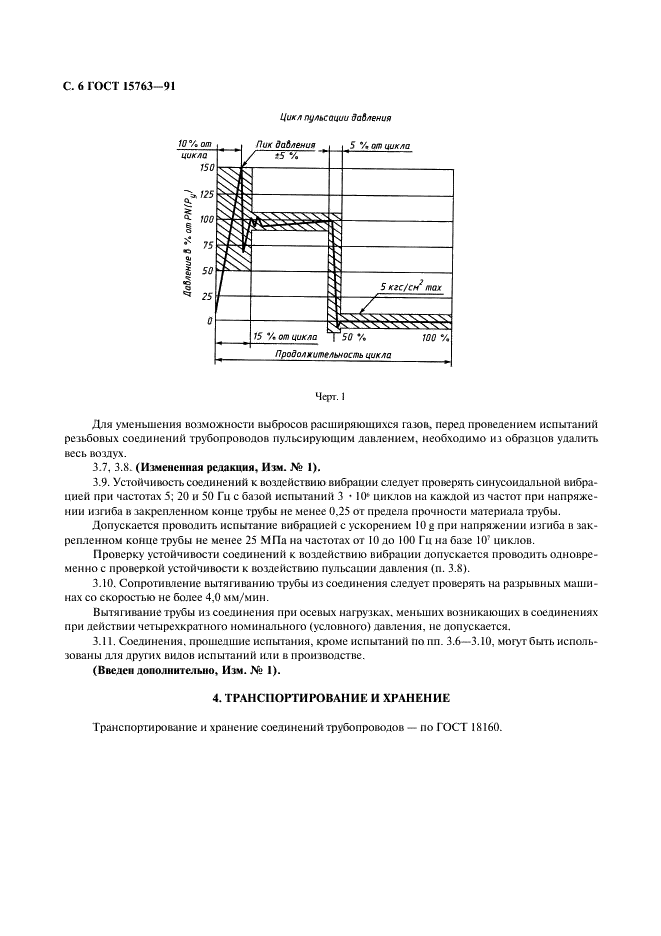 ГОСТ 15763-91 Соединения трубопроводов резьбовые на Ру до 63 МПа (до около 630 кгс/см кв.). Общие технические условия (фото 7 из 23)