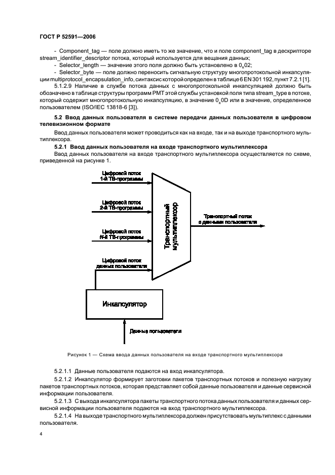 ГОСТ Р 52591-2006 Система передачи данных пользователя в цифровом телевизионном формате. Основные параметры (фото 8 из 15)