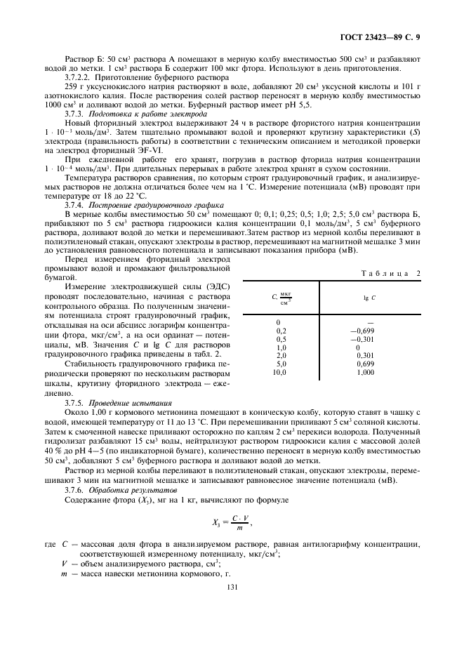 ГОСТ 23423-89 Метионин кормовой. Технические условия (фото 9 из 13)