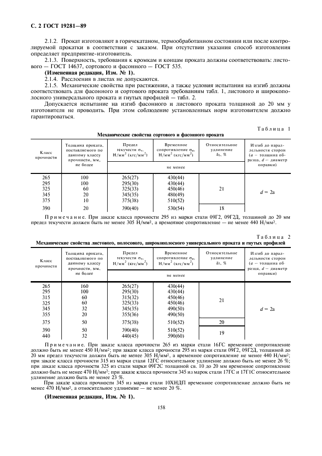ГОСТ 19281-89 Прокат из стали повышенной прочности. Общие технические условия (фото 3 из 15)