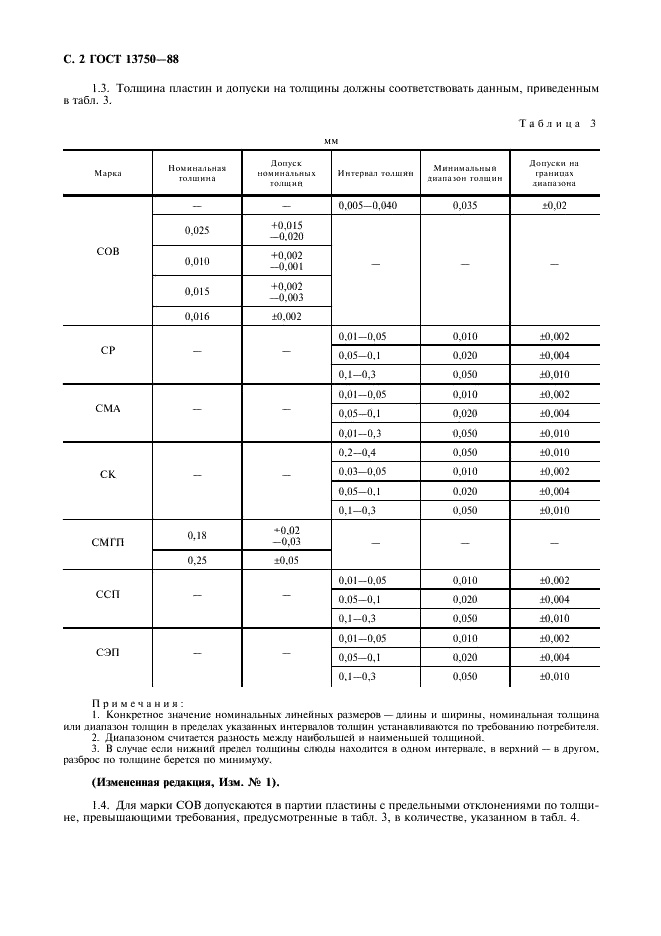ГОСТ 13750-88 Пластины слюдяные для приборостроения. Технические условия (фото 3 из 12)