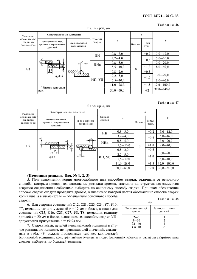 ГОСТ 14771-76 Дуговая сварка в защитном газе. Соединения сварные. Основные типы, конструктивные элементы и размеры (фото 34 из 39)