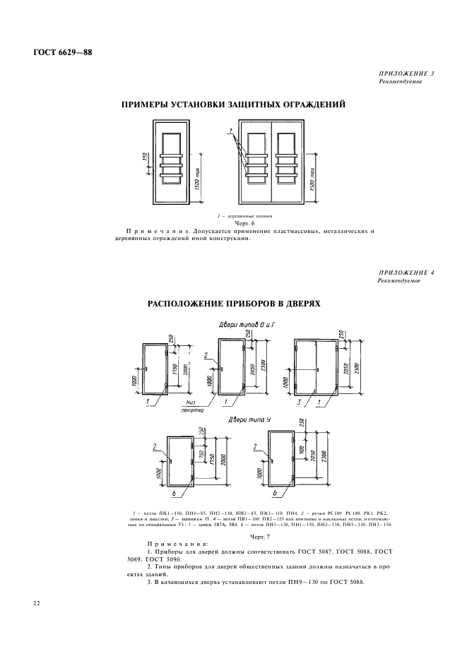 ГОСТ 6629-88 Двери деревянные внутренние для жилых и общественных зданий. Типы и конструкция (фото 9 из 12)