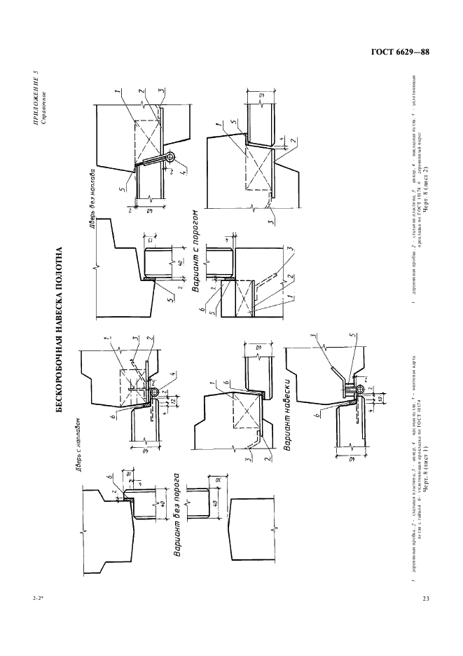 ГОСТ 6629-88 Двери деревянные внутренние для жилых и общественных зданий. Типы и конструкция (фото 10 из 12)
