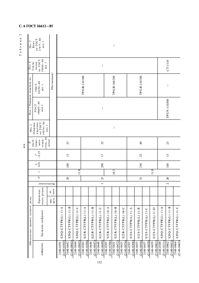 ГОСТ 26612-85 Резцы расточные с креплением сменных пластин прихватом сверху. Конструкция и размеры (фото 6 из 34)