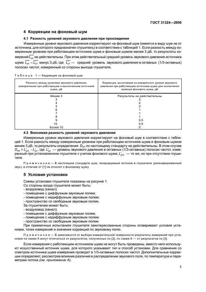 ГОСТ 31324-2006 Шум. Определение характеристик глушителей при испытаниях на месте установки (фото 10 из 25)