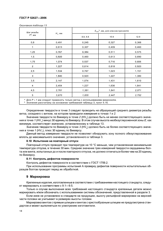 ГОСТ Р 52627-2006 Болты, винты и шпильки. Механические свойства и методы испытаний (фото 22 из 28)