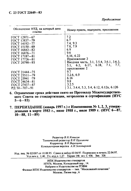 ГОСТ 22649-83 Стерилизаторы воздушные медицинские. Общие технические условия (фото 24 из 24)