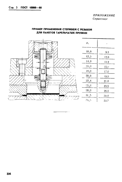 ГОСТ 18800-80 Стержни с резьбой для пакетов тарельчатых пружин. Конструкция и размеры (фото 3 из 3)