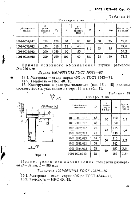 ГОСТ 19579-80 Блоки универсально-переналаживаемых штампов для точной объемной штамповки на кривошипных прессах. Конструкция и размеры (фото 26 из 36)