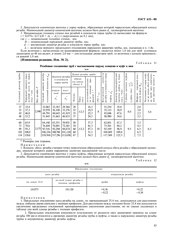 ГОСТ 633-80 Трубы насосно-компрессорные и муфты к ним. Технические условия (фото 12 из 30)