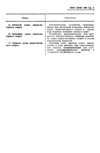 ГОСТ 24161-80 Суда водно-моторного спорта. Термины и определения (фото 4 из 7)