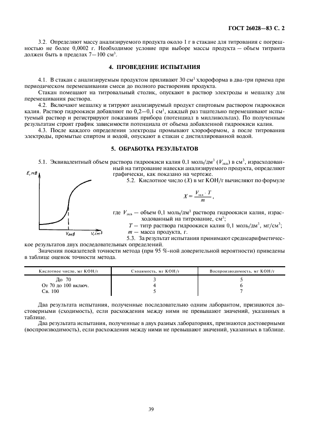 ГОСТ 26028-83 Сырье темноокрашенное для ПАВ. Метод определения кислотного числа (фото 2 из 2)