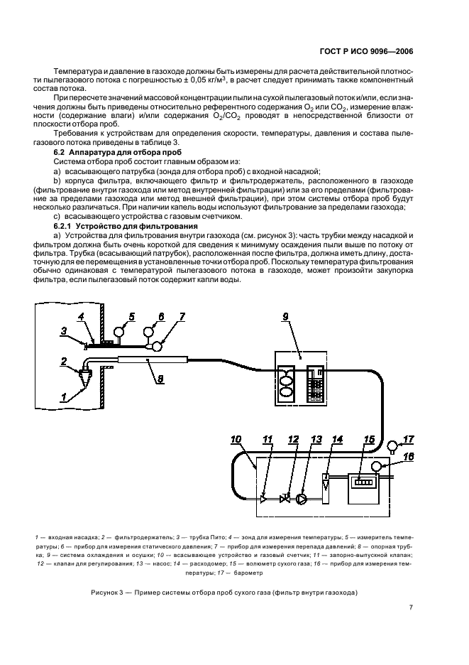 ГОСТ Р ИСО 9096-2006 Выбросы стационарных источников. Определение массовой концентрации твердых частиц ручным гравиметрическим методом (фото 11 из 36)