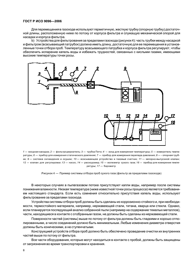 ГОСТ Р ИСО 9096-2006 Выбросы стационарных источников. Определение массовой концентрации твердых частиц ручным гравиметрическим методом (фото 12 из 36)