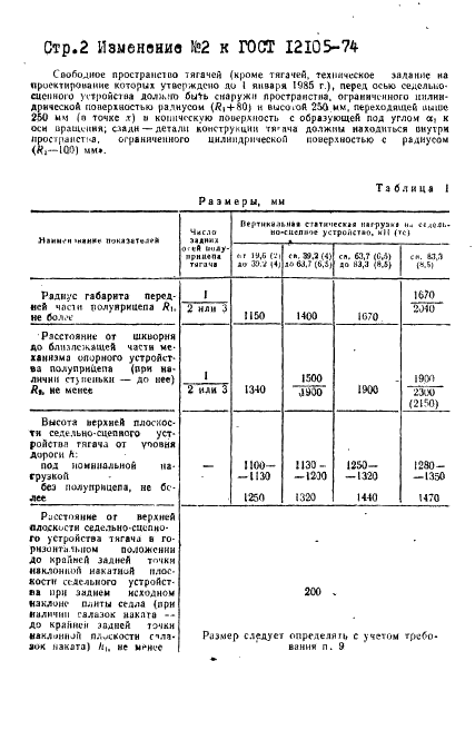 ГОСТ 12105-74 Тягачи седельные и полуприцепы. Присоединительные размеры (фото 8 из 16)