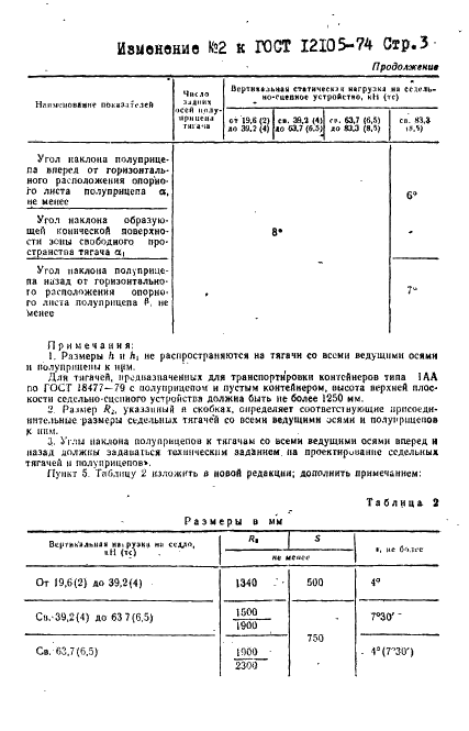 ГОСТ 12105-74 Тягачи седельные и полуприцепы. Присоединительные размеры (фото 9 из 16)