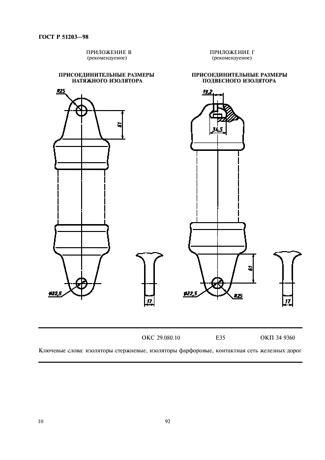ГОСТ Р 51203-98 Изоляторы стержневые фарфоровые для контактной сети железных дорог. Общие технические условия (фото 12 из 12)