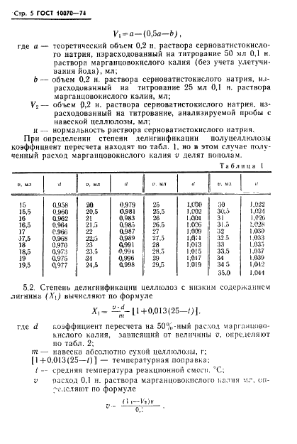 ГОСТ 10070-74 Целлюлоза и полуцеллюлоза. Метод определения числа Каппа (фото 6 из 16)
