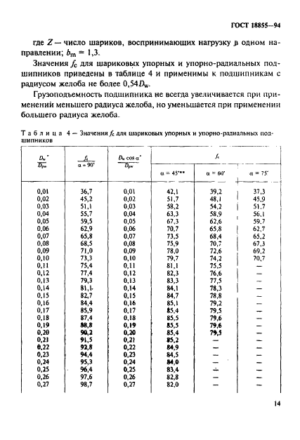 ГОСТ 18855-94 Подшипники качения. Динамическая расчетная грузоподъемность и расчетный ресурс (долговечность) (фото 17 из 32)