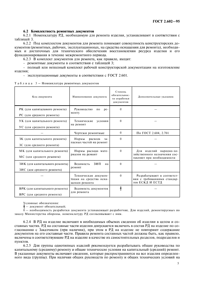 ГОСТ 2.602-95 Единая система конструкторской документации. Ремонтные документы (фото 8 из 23)