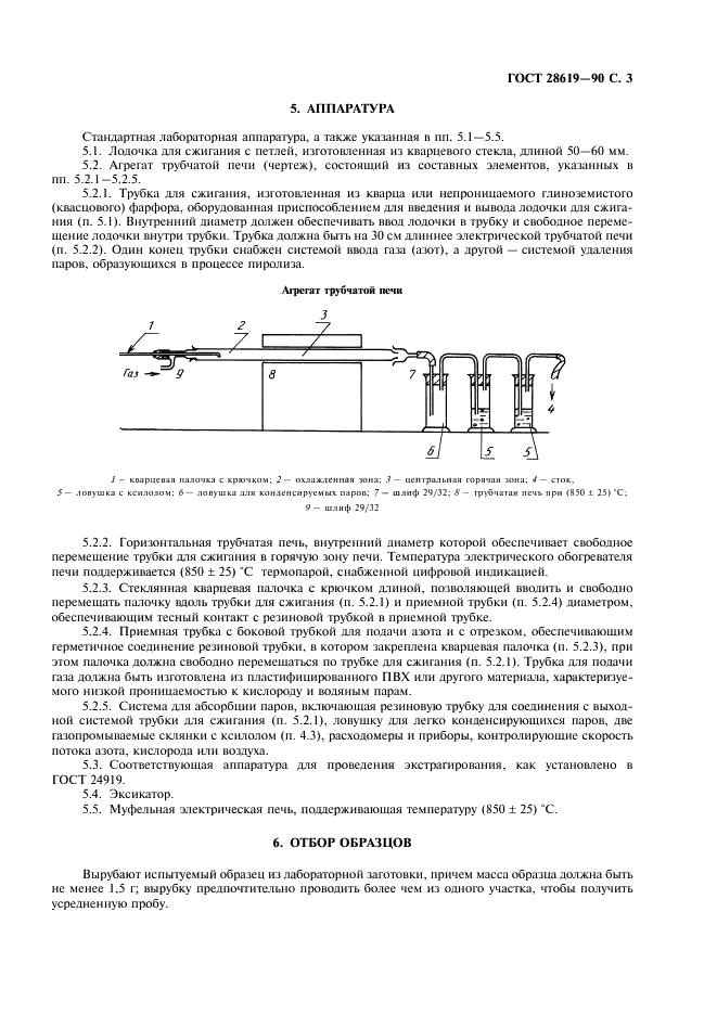 ГОСТ 28619-90 Резина. Определение содержания технического углерода. Пиролитический метод и методы химической деструкции (фото 4 из 11)