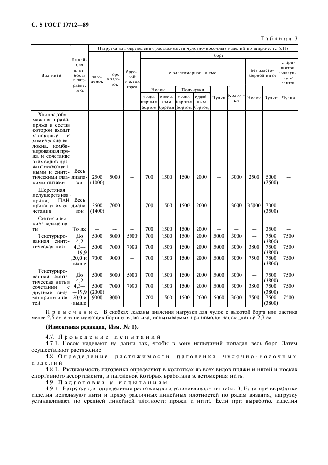 ГОСТ 19712-89 Изделия трикотажные. Методы определения разрывных характеристик и растяжимости при нагрузках, меньше разрывных (фото 6 из 16)