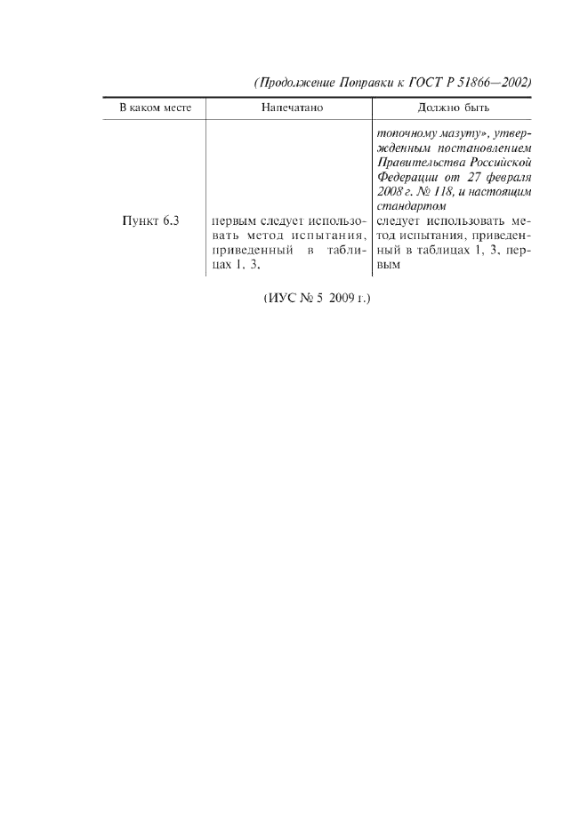 Изменение к ГОСТ Р 51866-2002. Поправка к изменению  (фото 2 из 2)