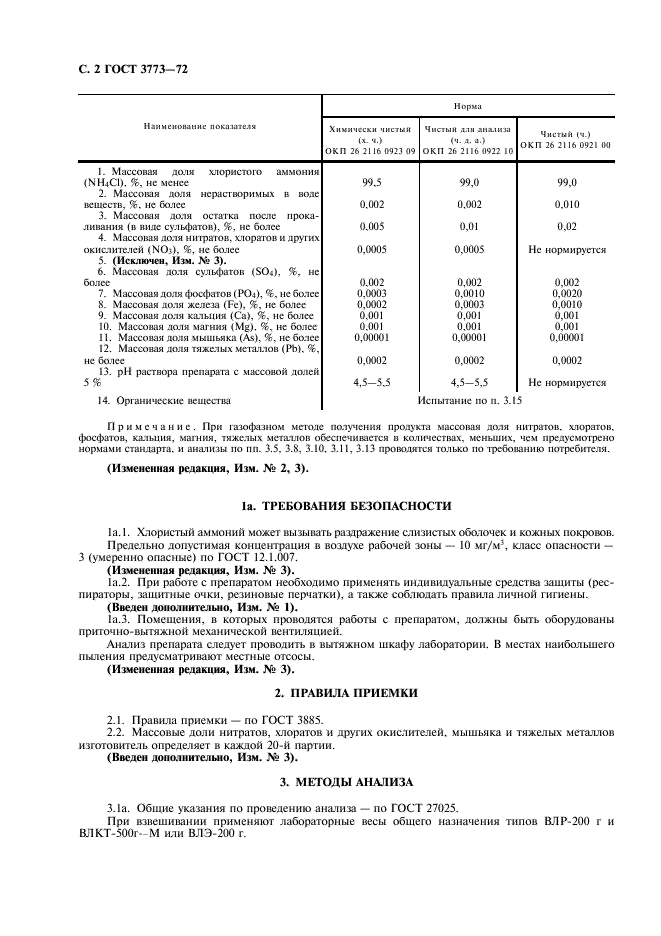 ГОСТ 3773-72 Реактивы. Аммоний хлористый. Технические условия (фото 4 из 8)