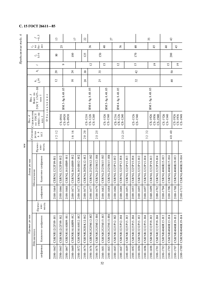 ГОСТ 26611-85 Резцы токарные проходные, подрезные и копировальные с креплением сменных пластин прихватом сверху. Конструкция и размеры  (фото 15 из 69)