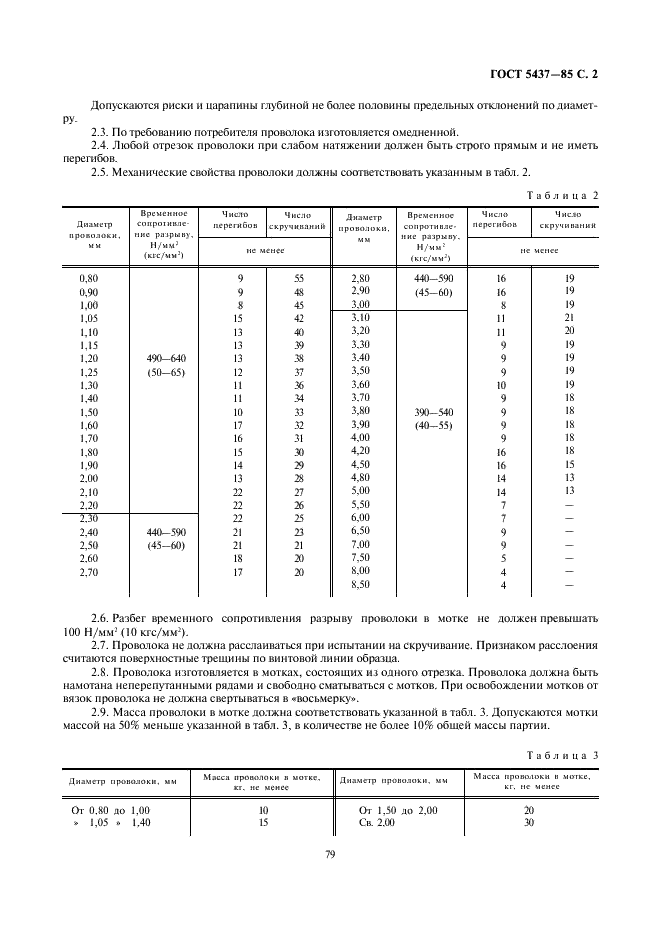 ГОСТ 5437-85 Проволока бердная. Технические условия (фото 2 из 4)