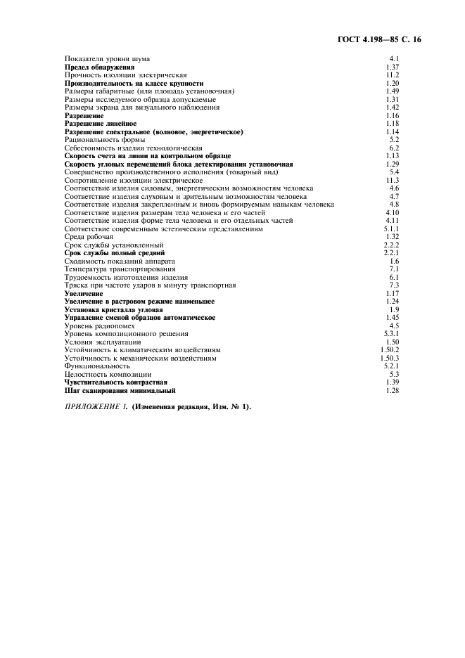ГОСТ 4.198-85 Система показателей качества продукции. Аппараты рентгеновские аналитические. Номенклатура показателей (фото 17 из 20)