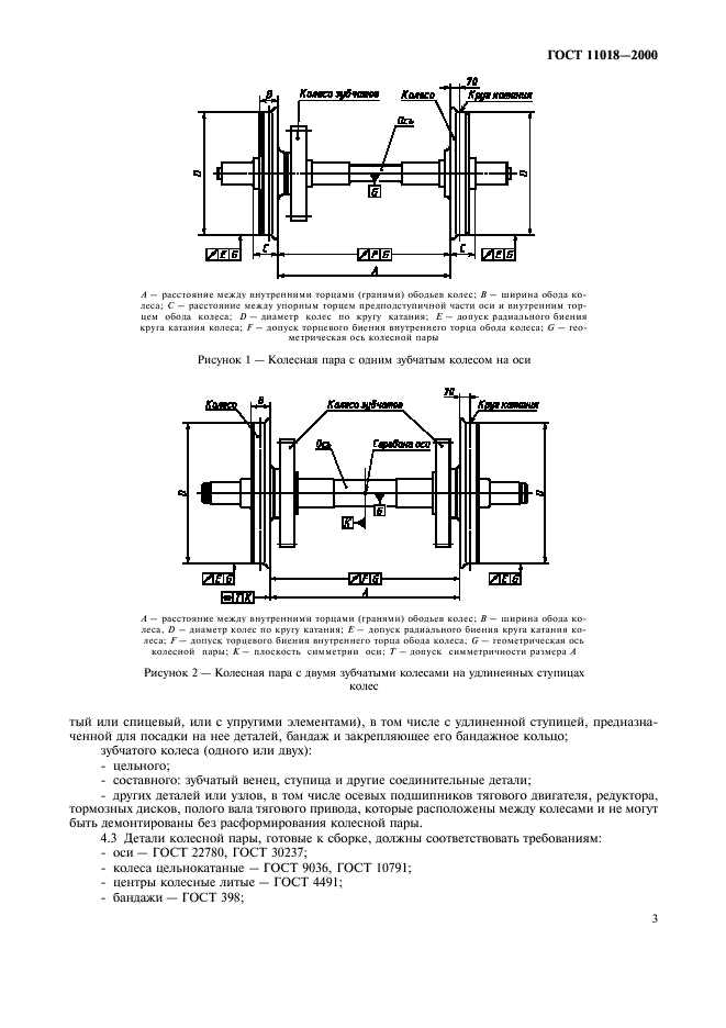 ГОСТ 11018-2000 Тяговый подвижной состав железных дорог колеи 1520 мм. Колесные пары. Общие технические условия (фото 5 из 20)