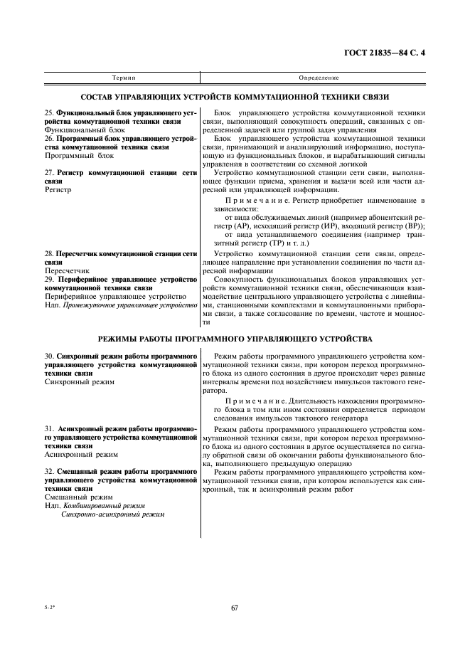 ГОСТ 21835-84 Устройства коммутационной техники связи управляющие. Термины и определения (фото 4 из 8)
