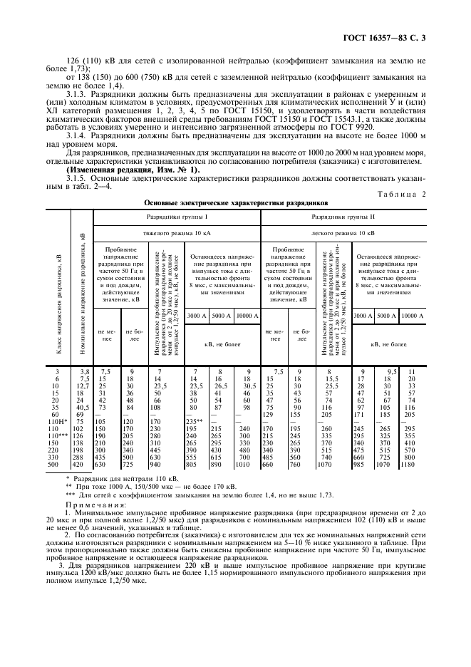ГОСТ 16357-83 Разрядники вентильные переменного тока на номинальные напряжения от 3,8 до 600 кВ. Общие технические условия (фото 4 из 27)