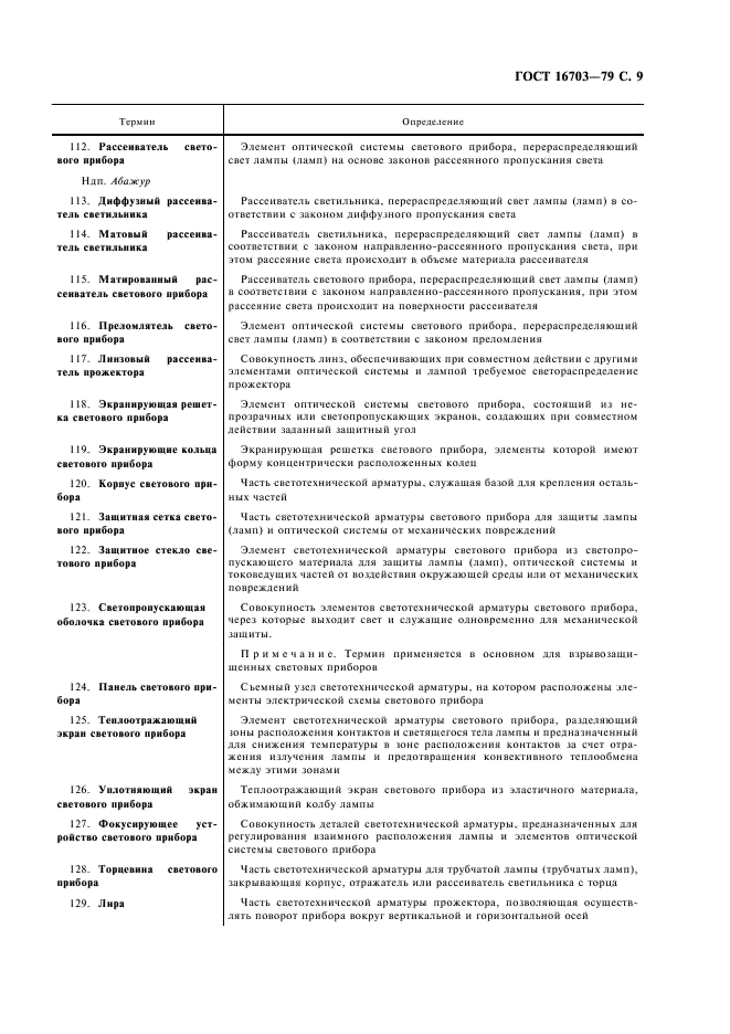 ГОСТ 16703-79 Приборы и комплексы световые. Термины и определения (фото 10 из 19)