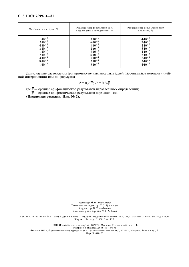 ГОСТ 20997.1-81 Таллий. Метод спектрального определения ртути (фото 4 из 4)