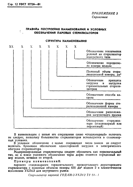 ГОСТ 17726-81 Стерилизаторы медицинские паровые, воздушные и газовые. Термины и определения (фото 14 из 16)