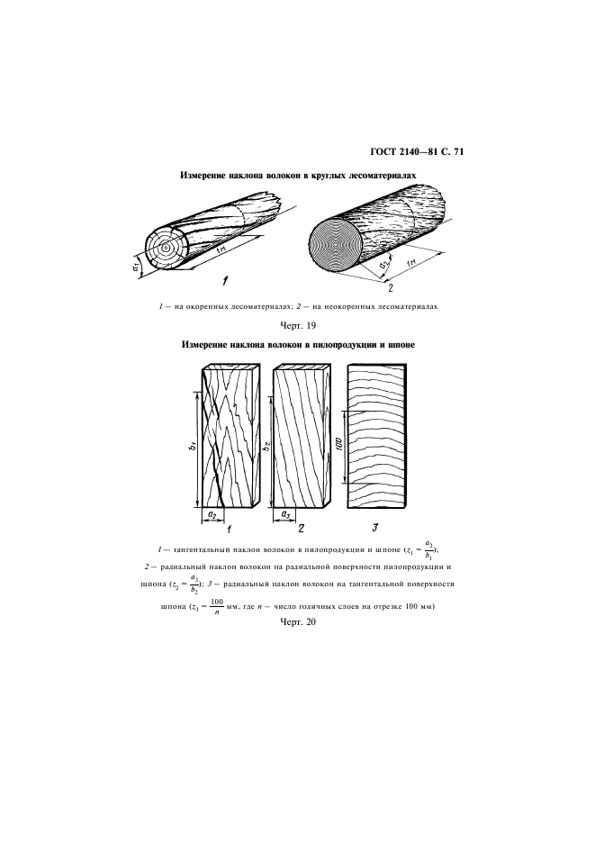 ГОСТ 2140-81 Видимые пороки древесины. Классификация, термины и определения, способы измерения (фото 74 из 121)