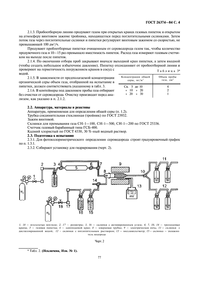 ГОСТ 26374-84 Газы горючие природные. Метод определения общей и органической серы (фото 4 из 7)